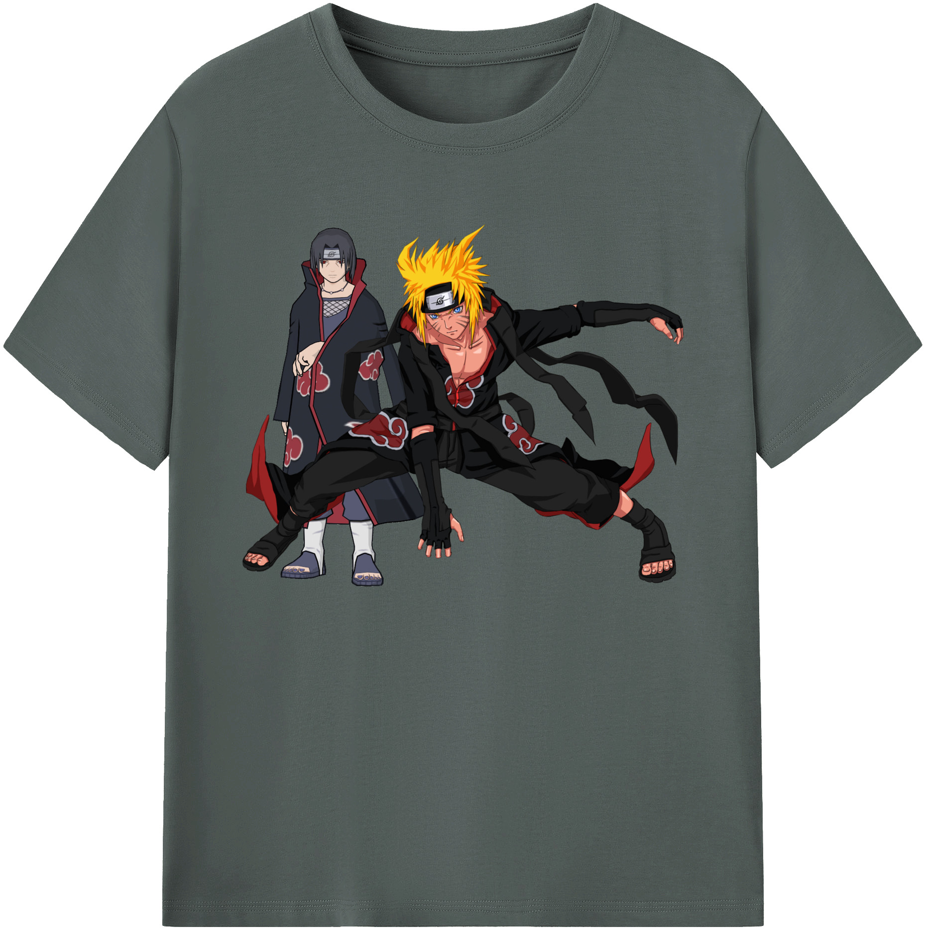 （画像用） NARUTO -ナルト- うずまき ナルト Uzumaki Naruto 綿100％ メンズ半袖Tシャツ｜肌触りやわらか＆通気性
